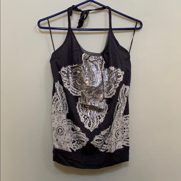 Express printed grey halter top - Picture 1 of 3